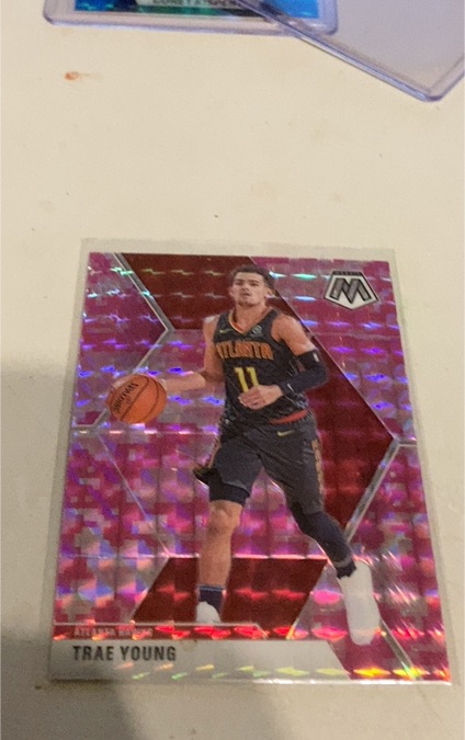 2019-20 Panini Mosaic #182 Trae Young — front