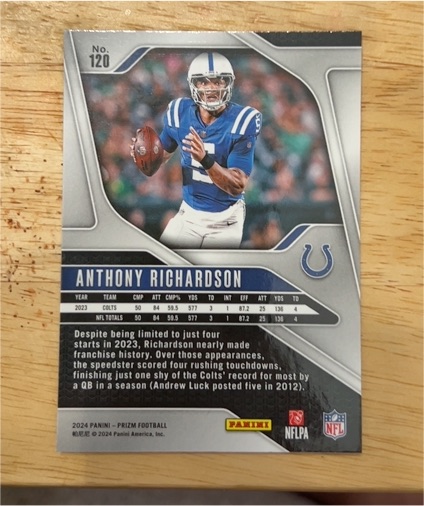 2024 Panini Prizm #120 Anthony Richardson — front