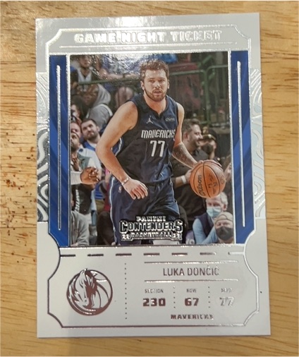 2022-23 Panini Contenders #24 Luka Doncic Game Night Ticket Dallas Mavericks — front