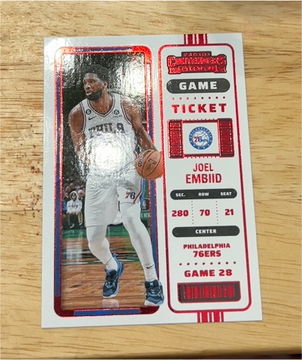 2022-23 Panini Contenders #9 Joel Embiid — front