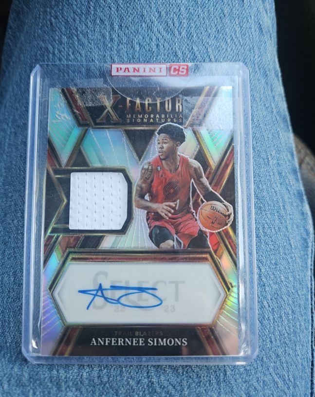 2022-23 Panini Select X-Factor Memorabilia Signatures #XFS-AFS Anfernee Simons — front