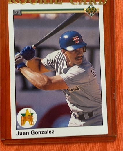 1990 Upper Deck #72 Juan Gonzalez Rookie Card — front