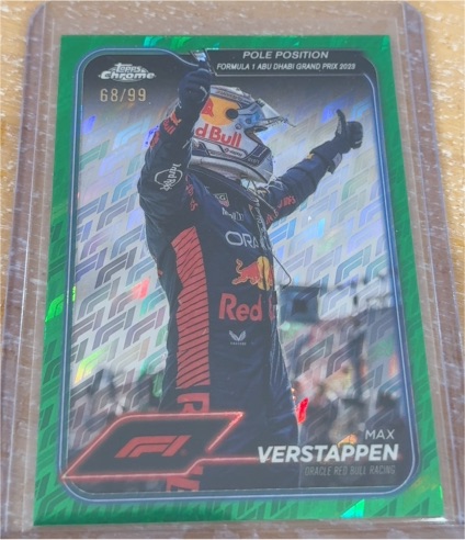 2023 Topps Chrome Formula 1 #68/99 Max Verstappen Pole Position — front