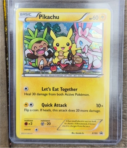 2015 Pokémon Promo #154 Pikachu Let's Eat Together — front