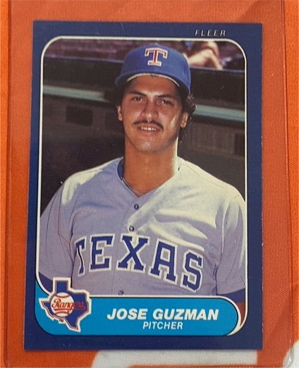 1986 Fleer #559 Jose Guzman — front