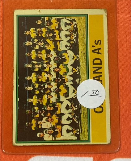 1976 Topps #421 Oakland A's Team Checklist — front