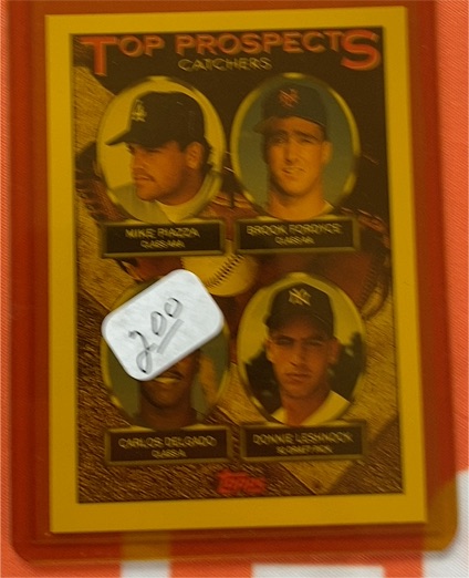 1993 Topps #701 Mike Piazza / Brook Fordyce / Carlos Delgado / Donnie Leshnock — front