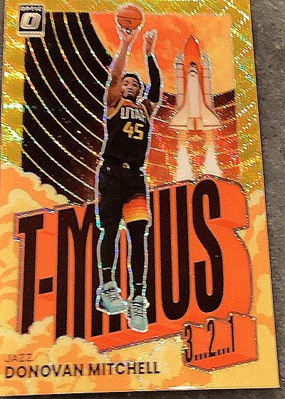 2021-22 Donruss Optic #5 Donovan Mitchell T-Minus 3...2...1 — front