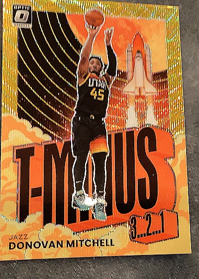 2021-22 Donruss Optic #5 Donovan Mitchell T-Minus 3...2...1 — front