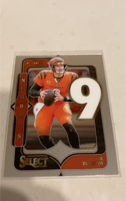 2024 Panini Select #15 Joe Burrow Select Numbers — front