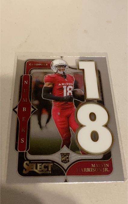 2024 Panini Select Numbers #18 Marvin Harrison Jr. — front