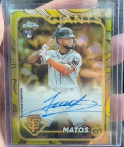 2024 Topps Chrome Gilded #RA-LM Luis Matos — front