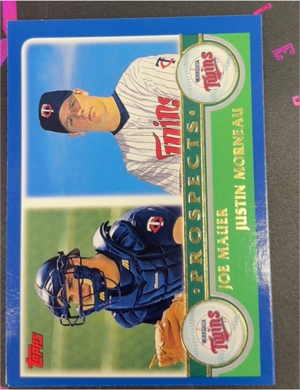 2003 Topps #680 Joe Mauer / Justin Morneau — front