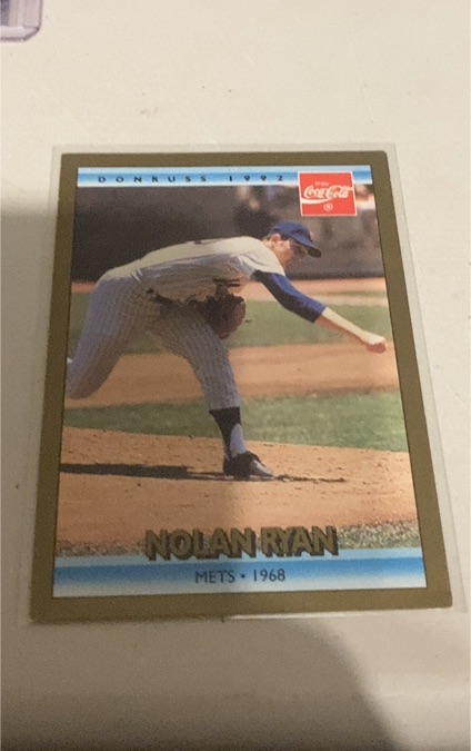 1992 Donruss Coca-Cola #2 Nolan Ryan Mets 1968 — front
