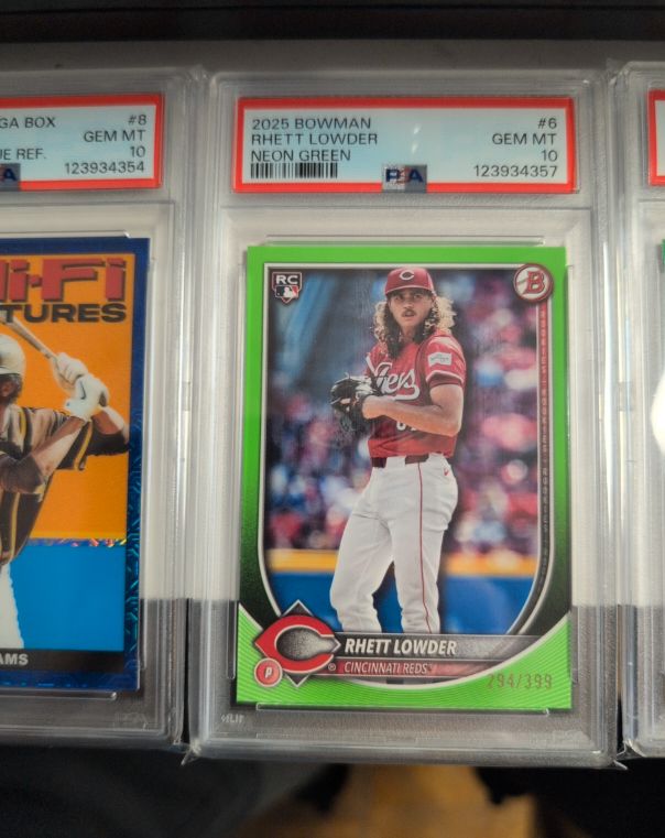 2025 Bowman #6 Rhett Lowder Neon Green — front