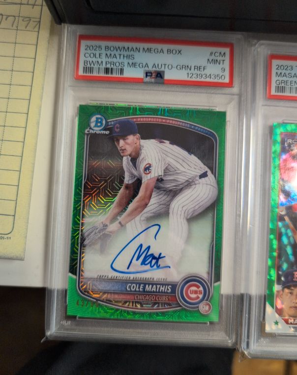 2025 Bowman Mega Box #CM Cole Mathis — front