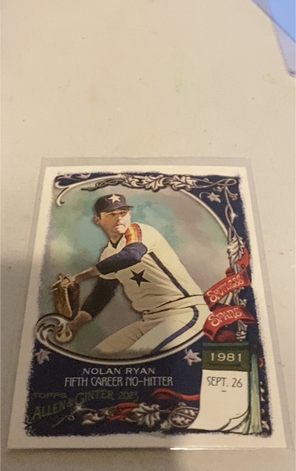 2023 Topps Allen & Ginter #SS-24 Nolan Ryan Spotless Spans — front