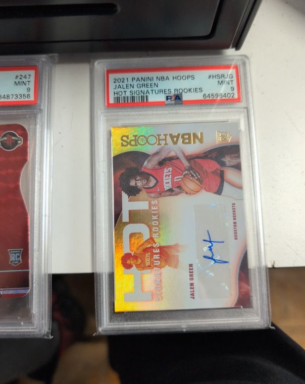 2021 Panini NBA Hoops #HSR-JG Jalen Green Hot Signatures Rookies — front