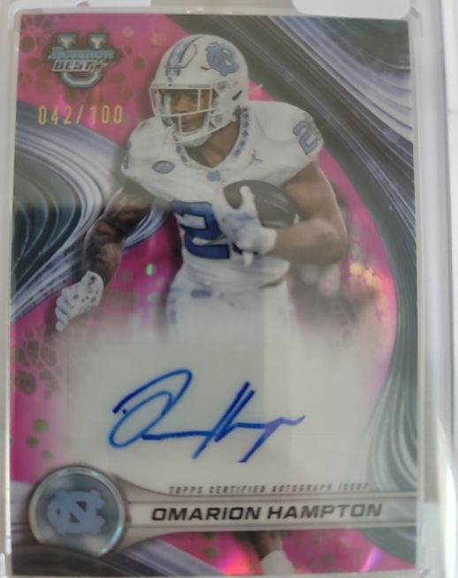 2024 Bowman Best University #BOA-OH Omarion Hampton — front