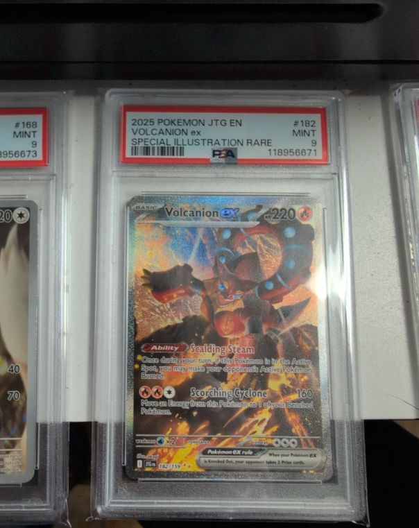 2025 Pokemon JTG EN Volcanion ex #182 Special Illustration Rare — front
