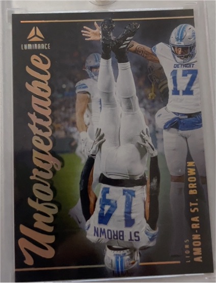 2025 Panini Luminance Unforgettable #17 Amon-Ra St. Brown — front
