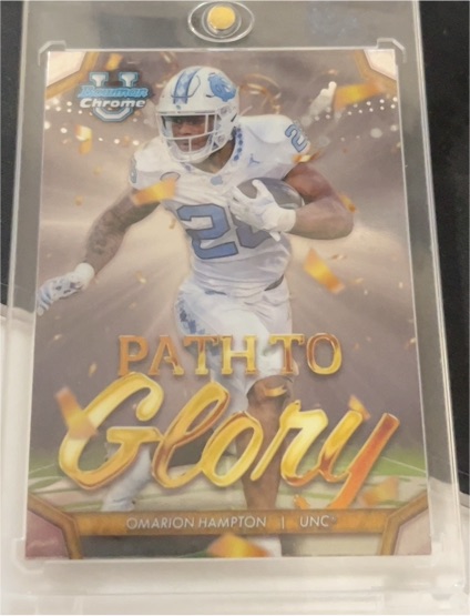 2024 Bowman Chrome University #PG-16 Omarion Hampton Path To Glory — front