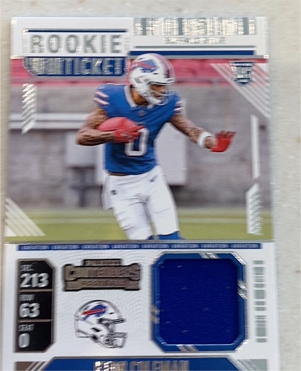2024 Panini Contenders #RTS-KCN Keon Coleman Rookie Ticket Patch — front