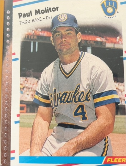 1988 Fleer #169 Paul Molitor — front