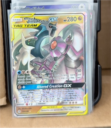 2019 Pokémon #156 Arceus & Dialga & Palkia GX — front