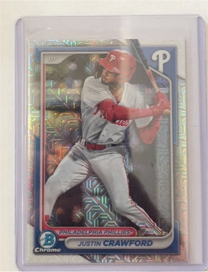 2024 Bowman Chrome #BCP-17 Justin Crawford — front