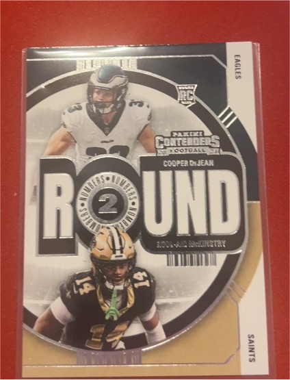 2024 Panini Contenders #11 Round Numbers Cooper DeJean & Kool-Aid McKinstry — front