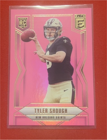 2025 Panini Donruss Elite #178 Tyler Shough Pink Rookie Card — front