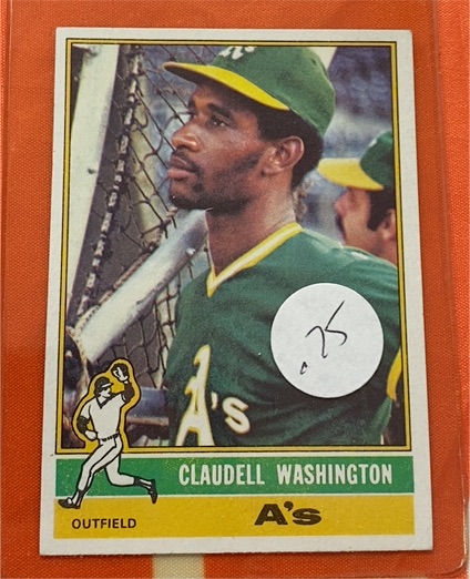 1976 Topps #189 Claudell Washington — front
