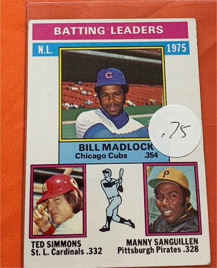 1976 Topps #191 NL Batting Leaders Bill Madlock — front