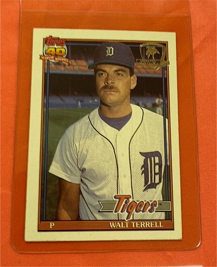 1991 Topps #328 Walt Terrell — front