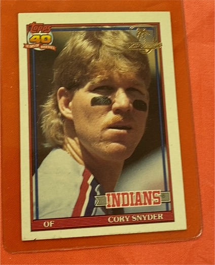 1991 Topps #323 Cory Snyder — front
