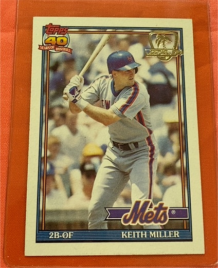 1991 Topps #719 Keith Miller — front