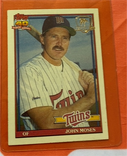 1991 Topps #341 John Moses — front
