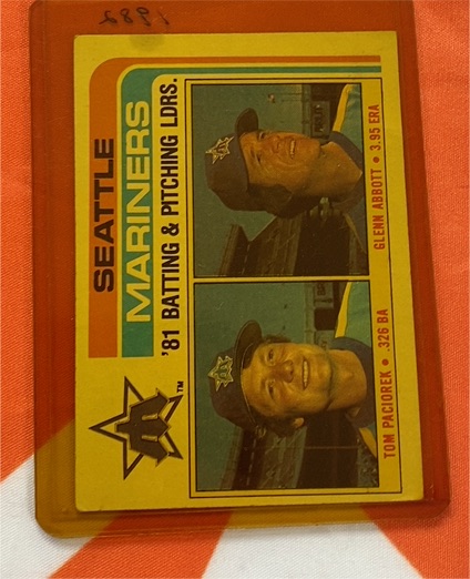 1982 Topps #336 Mariners Team Leaders Tom Paciorek Glenn Abbott — front