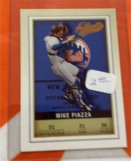 2002 Fleer Authentix Mike Piazza — front