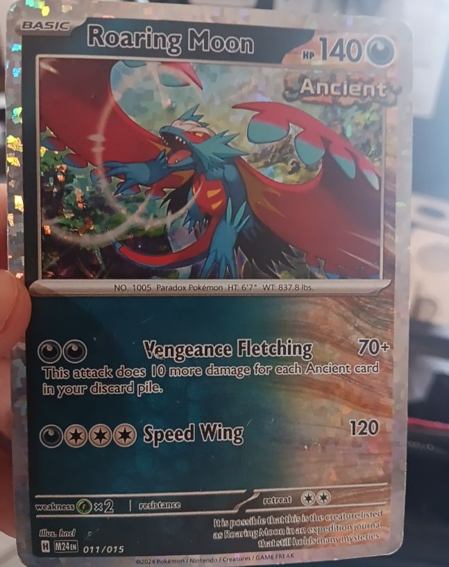 2024 Pokémon #011 Roaring Moon Ancient Holo — front