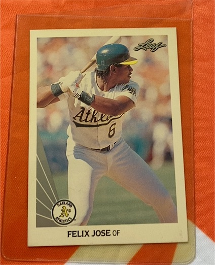 1990 Leaf #385 Felix Jose — front