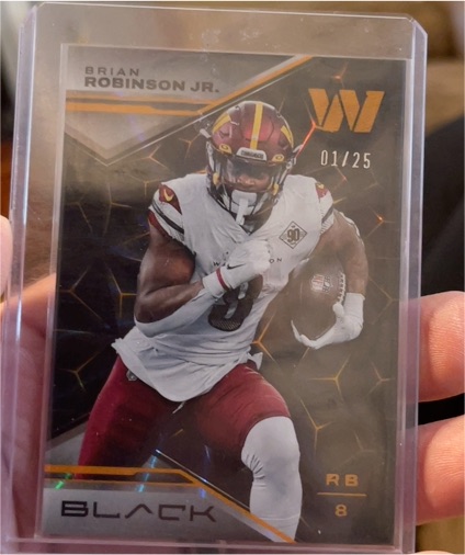2023 Panini Black #8 Brian Robinson Jr. — front