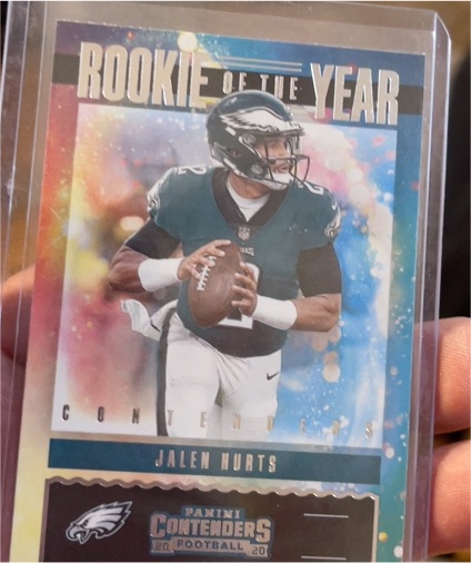 2020 Panini Contenders Rookie of the Year #RY-JHU Jalen Hurts — front
