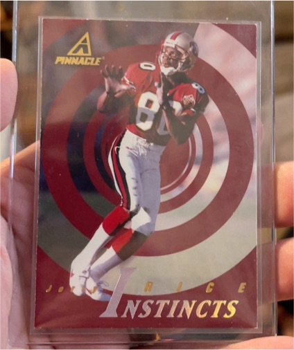 1997 Pinnacle Instincts #187 Jerry Rice — front