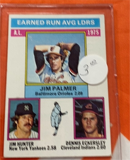1976 Topps #202 Earned Run Avg Leaders Jim Palmer — front