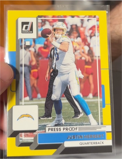 2022 Donruss #294 Justin Herbert Press Proof — front