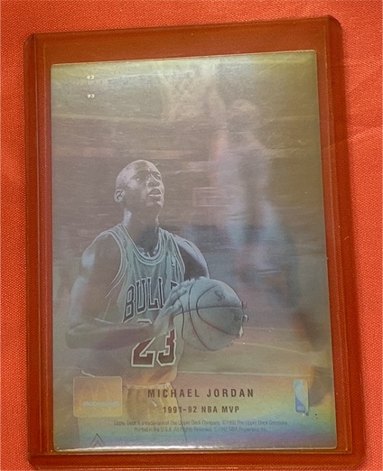1991-92 Upper Deck McDonald's #AW1 Michael Jordan MVP Hologram — front