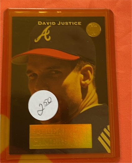 1994 Leaf Gamers #5 David Justice — front