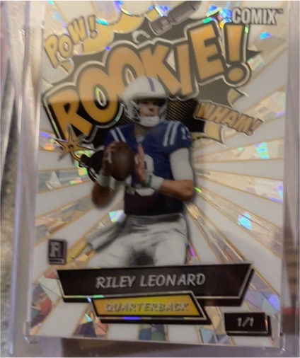 2025 Wild Card Comix Rookies & Legends #1/1 Riley Leonard — front